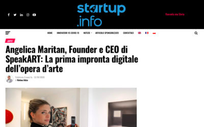 Startup.info: La prima impronta digitale dell’opera d’arte