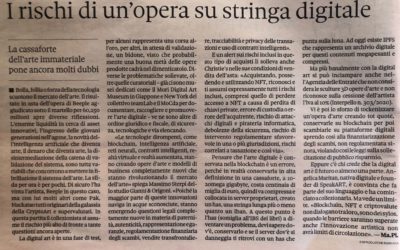 Plus24 – Sole 24 Ore: The risks of an artwork on a digital string