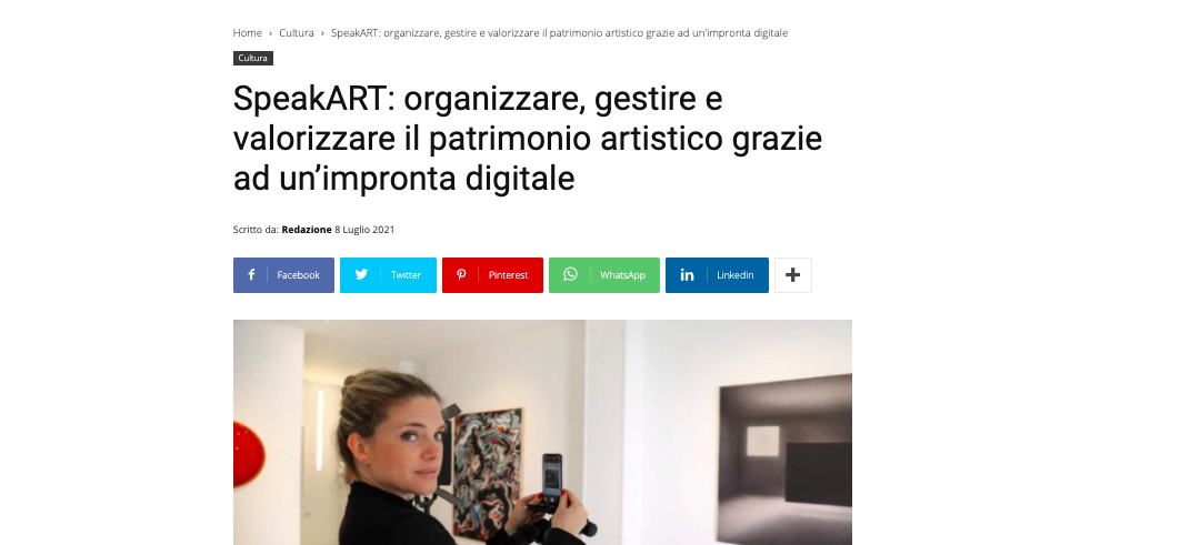Geosmart Magazine: SpeakART: organize, manage and enhance the artistic heritage thanks to a digital fingerprint