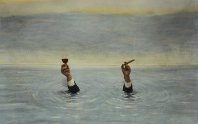 Come il protagonista di un insolito sogno. La fotografia di Teun Hocks è un sorriso ironico all’assurdità della vita