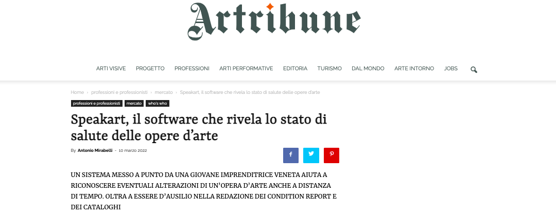 Artribune: Speakart, il software che rivela lo stato di salute delle opere d’arte