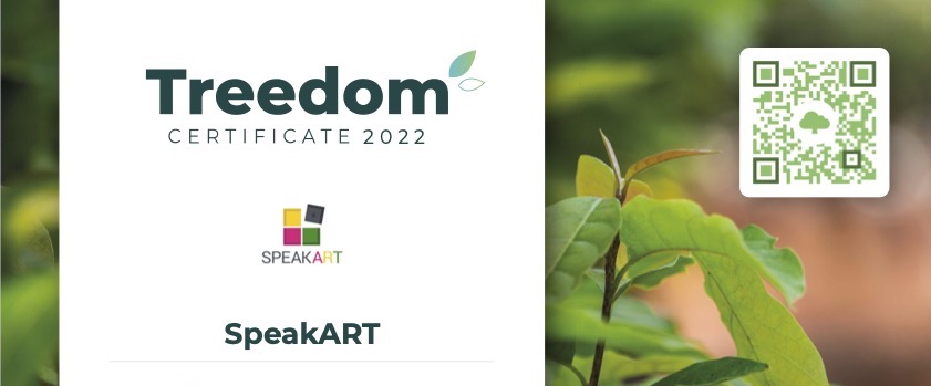 SpeakART joins the Treedom network to support the long distance adoption of trees