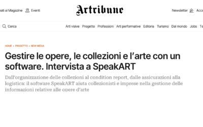 Artribune: Gestire le opere, le collezioni e l’arte con un software. Intervista a SpeakART